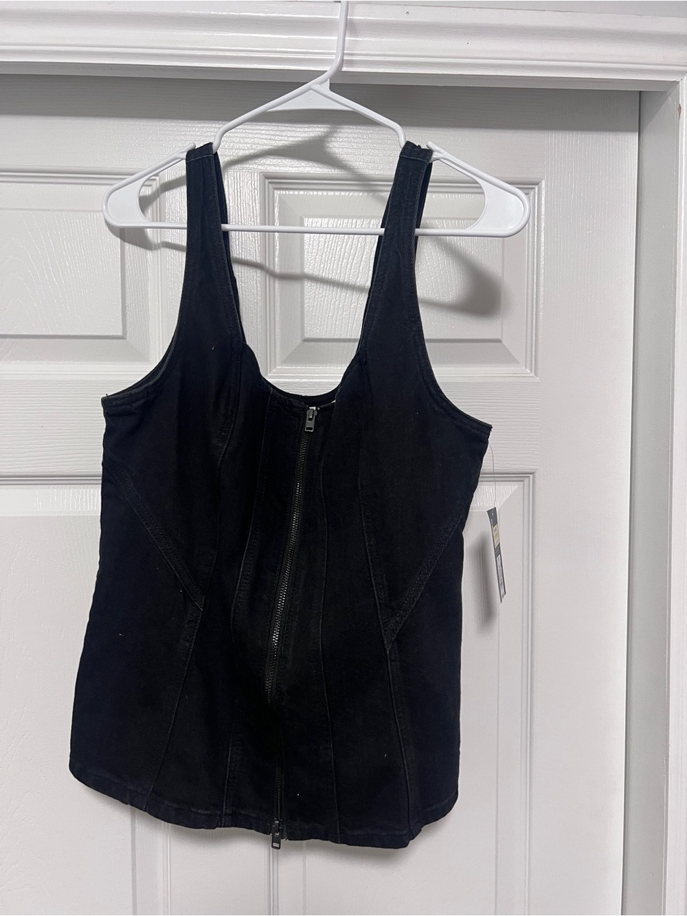 Target Black Zip-Front Tank Top